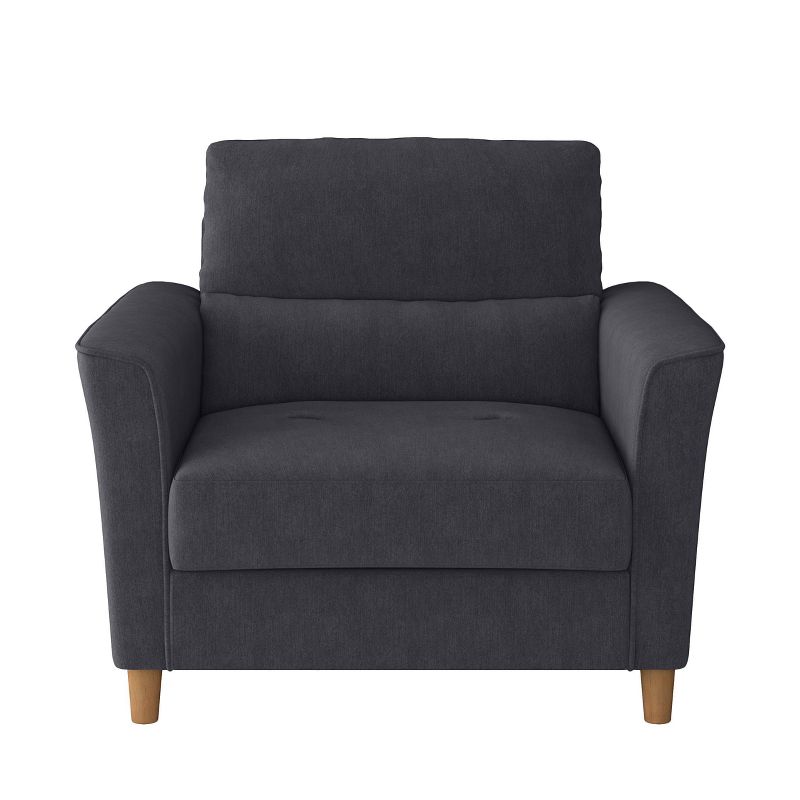 Georgia Upholstered Accent Armchair and a Half - CorLiving, 1 of 8
