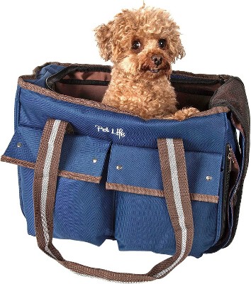 Pet Life Fashion Canvas Pet Carrier Blue-M