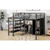 TIRAMISUBEST Full Size Loft Bed with Wardrobe and Storage Drawers, Metal Loft Bedframe with Storage Staircase and Bulit-in Desk - 4 of 4