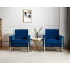 Set of 2 Idmon Contemporary Tufted Wooden Upholstered Club Chair with Metal Legs for Bedroom and Living Room Club Chair| ART OF LIVING DESIGNS - 2 of 4