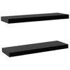 vidaXL Floating Wall Shelves 2 pcs Black 23.6 in.x7.9 in.x1.5 in. - 2 of 4