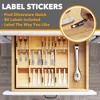 SpaceAid Bamboo Silverware Drawer Organizer with Labels (12 Slots) - 4 of 4