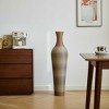 Angel Sar 39 Inch Tall Floor Vase, Brown Rattan Style PVC Vase, Freestanding Flower Holder for Home Decor, Classic Modern Design - 4 of 4
