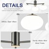 ALOADECOR Mid Century Modern Opal Glass Chandelier Classic Globe Pendant Light For Dining Room Living Room - 4 of 4