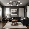 Modern Sputnik Chandelier 6 Light Semi Flush Mount Ceiling Lighting Cotemporary Industrial Brushed Nickel Ceiling Fixture - 2 of 4