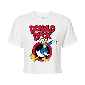 Women's - Disney - Donald Duck Cropped Graphic T-Shirt - 1 of 4