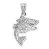 Black Bow Jewelry 14k Yellow or White Gold Bass Pendant, 17mm (5/8 inch) - 3 of 4