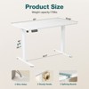 GlasFlength Desks Ergonomic Standing Desk, Height Adjustable Computer Desk with Control Panel Headphone Hook, Height 28.7'' to 48'', White, 63Inches - 2 of 4