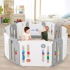 Infans 14 Panels Baby Safety Playpen Kids Safety Activity Play Center w/ Drawing Board - 3 of 4