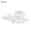 NicBex Twin Size Modern Wood Platform Bed with Headboard and Pull-Out Trundle, Space-Saving Storage Bed Frame for Bedroom - 2 of 4