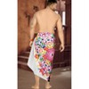 LA LEELA Men's Lava Lava Hawaiian Vacation Sarongs Summer Long Beach Cover Up Swimwear Holidays Pareo Beachwear For Men One Size Floral, Black - 3 of 4