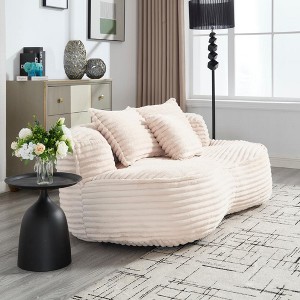 Vynxaria Bean Bag sofa Lazy Sofa Durable Comfort Lounger High Back Bean Bag Chair Couch - 1 of 4