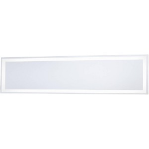 Minka Lavery Rectangular Vanity Wall Mirror Modern with LED Light White Acrylic Frame 30" Wide for Bathroom Bedroom Living Room - 1 of 3