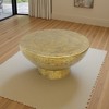 Royal Hampton Coffee Table | 32 Inch Round Martini Glass Shape | Hammered Finish - 4 of 4