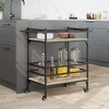 CLIHOME 3-Tier Rolling Kitchen Trolley, Serving Bar Cart for Home with Removable Wheels - 2 of 4