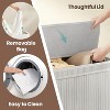 26.4-Gals Laundry Hamper Basket Bamboo Laundry Basket with Lid Removable Machine Washable Laundry Basket, with Handles - 4 of 4