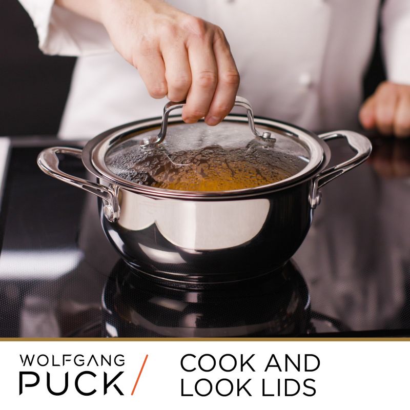 Wolfgang Puck 6-Piece Stainless Steel Pots and Pan Set; Scratch-Resistant Non-Stick Cookware, 3 of 6
