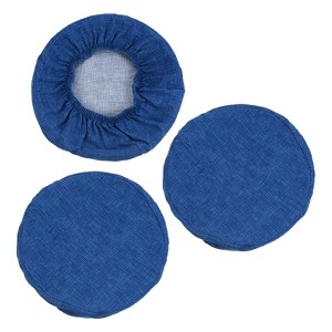 Unique Bargains Round Washable Elastic Bar Stool Cover for Dia 12"-14" Chairs 3 Pcs - 1 of 4