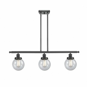 Beacon - 3 Light Stem Hung Island In Modern Style-10 Inches Tall and 36 Inches Wide - 1 of 1