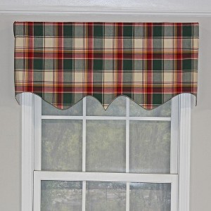 Cabin Plaid Regal Style 3" Rod Pocket Valance 50" x 17" Forest by RLF Home - 1 of 4