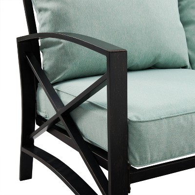 Seaside Serenity 4-Piece Mist Cushioned Outdoor Sofa Set with Coffee Table