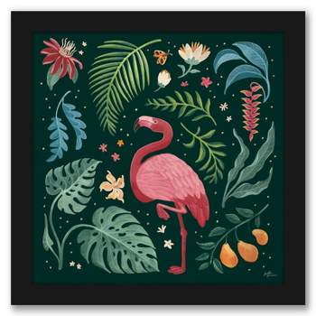 Americanflat Animal Botanical Jungle Love Vi Wall Art By Janelle Penner Black Framed Print