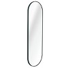 GlasFlength Full Length Mirrors Simple Oval Mirror Vanity Mirror Accent Mirror Metal Frame Mirror for Living Room, Black, 20"*1.1"*63" - 2 of 4
