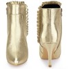 Perphy Women's Pointy Toe Zipped Ruffle Trim Stiletto Heel Ankle Boots - 2 of 3
