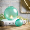 Sullivans 5.5" & 2.75" Sea Glass Globe Vase Set of 2, Green - 3 of 4