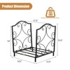 Costway 17'' Firewood Storage Rack Steel Firewood Storage Log Holder - 4 of 4
