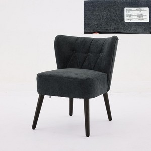 Modern Wingback Accent Chair with Ergonomic Backrest & Wood Legs, Upholstered Lounge Chair for Living Room, Dining, Office, Bedroom - 1 of 1