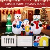 8FT Christmas Inflatable Decoration Inflatable Snowman Family with JOY and Xmas Tree Blow Up Yard Decorations for Holiday Party Front Yard Lawn Garden - 4 of 4