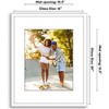 Americanflat 16x20 Picture Frame with Polished Plexiglass - Use as 11x14 Frame with Mat or 16x20 Frame Without Mat - Streamline Collection - White - 2 of 4