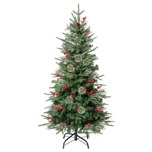 National Tree Company Unlit First Traditions Virginia Blue Pine Artificial Christmas Tree with Hinged Branches - 1 of 3