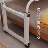 Adjustable Overbed Table with 4 Lockable Wheels - Curved Edge Laptop Table for Home Office,Hospital & Bed Use,Height & Length Scalable,Easy Mobility - 4 of 4