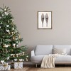 Stupell Industries Minimal Winter Snow Shoes Black Framed Floater Canvas Wall Art - 2 of 4