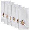 Saro Lifestyle Embr'd Berry Branch Napkin, 20" Square, White (Set of 6) - 3 of 3
