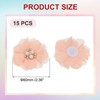 Unique Bargains Rhinestone Pearl Chiffon Flower for DIY Craft Wedding Party 15 Pcs - 2 of 4