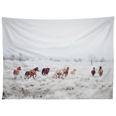 Kevin Russ Winter Horses Tapestry - Society6