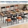 5 Piece Dining Table Set, with 4 PU Upholstered Chair - 3 of 4