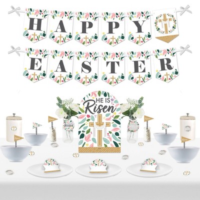 Big Dot of Happiness Religious Easter - DIY Christian Holiday Party Signs - Snack Bar Decorations Kit - 50 Pieces