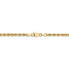 Black Bow Jewelry 3mm 14k Yellow Gold, Solid Diamond Cut Rope Chain Necklace - 4 of 4