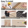 Wood Slat Wall Panel –Real Veneer MDF with PET Felt Backing, Flat Surface Sound-Absorbing Grille for Studio, Living Room, Piano Room - 2 of 4
