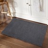Modern Solid Textured Area Rug Machine Washable Stain Resistant Non-Slip Floor Cover Carpet - 2 of 4