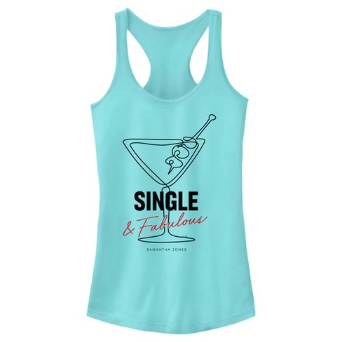 Junior's Women Sex and the City Carrie Single and Fabulous Racerback Tank Top - image 1 of 4