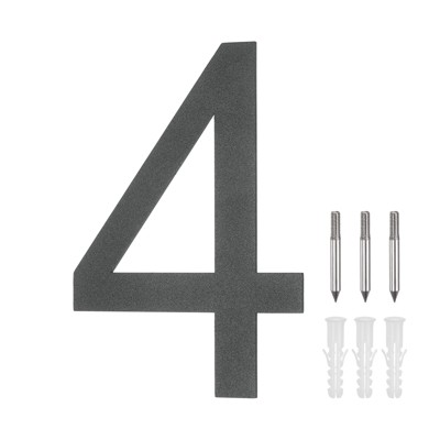 Unique Bargains 304 Stainless Steel Waterproof Rustproof House Numbers 1 Pc