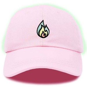 Dalix Fire Embroidered Lit Flame Dad Hat Cotton Baseball Cap Adjustable Mens - 1 of 4