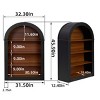 45.66" Floor Arched Bookcase with Open Display Shelves, Large Storage Bookshelf for Bedroom, Living Room, or Study – The Pop Home - 4 of 4