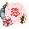 Make It Merry Cursive Distressed - Women's Graphic Sweatshirt - 2 of 4
