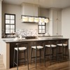 Rennnsan Caenelle 43"W 5-Light Linear Milk Glass Modern Dimmable Kitchen Island Pendant in Black - 4 of 4